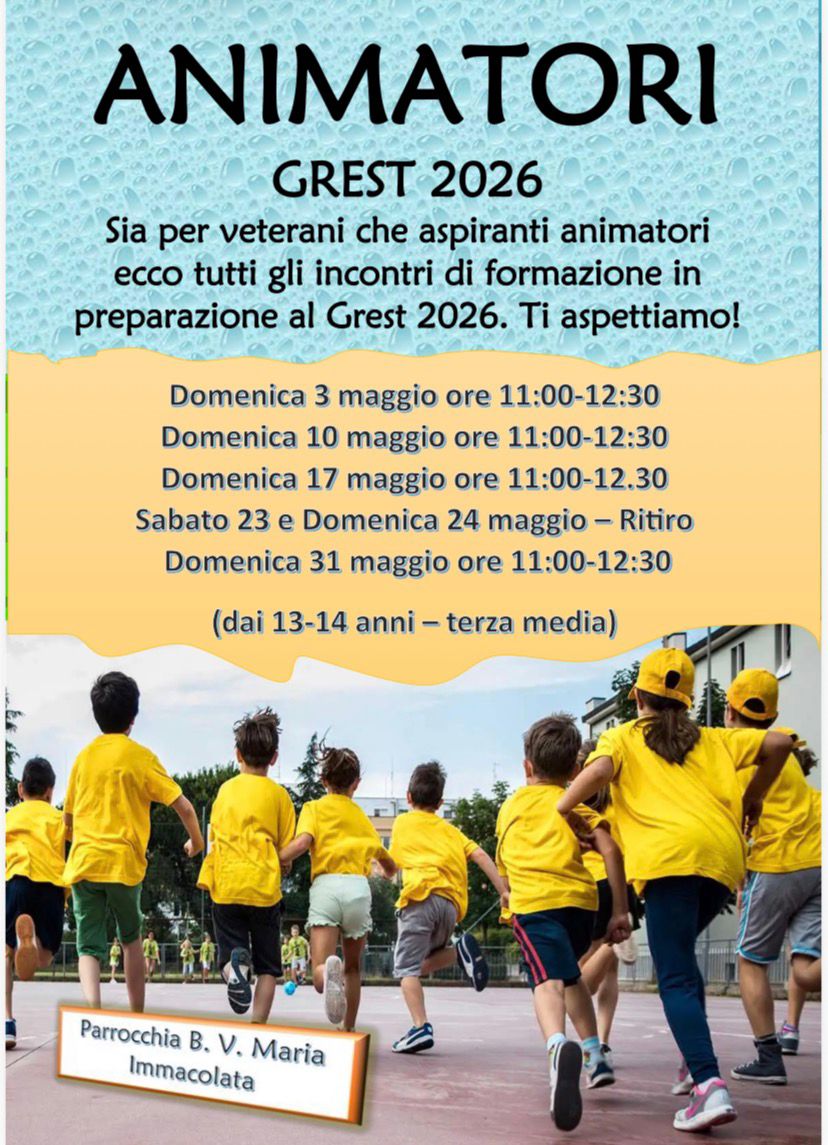 Formazione animatori GREST 2026